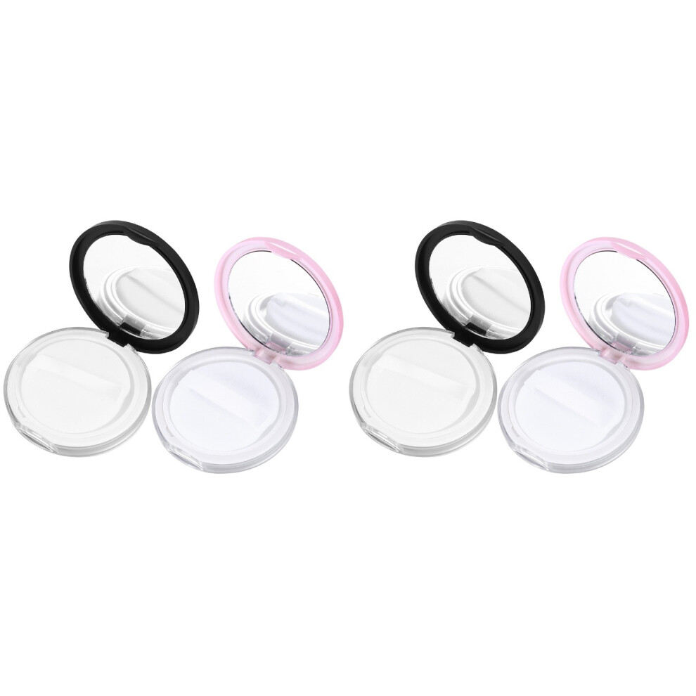 Ohphcall 4Sets Plastic Makeup Sponge Storage Box Assorted Color Portable Holder