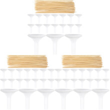 270Sets Chocolate Wrappers and Bamboo Sticks Candy Holder Storage Set