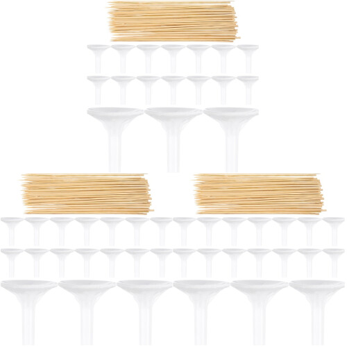 270Sets Chocolate Wrappers and Bamboo Sticks Candy Holder Storage Set