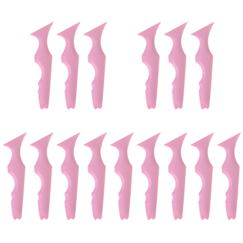 15Pcs Reusable Pink Eyeliner Eyebrow Eyeshadow Stencils Makeup Aid