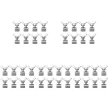 40Pcs Silver Wire Rope Cable Clips Adjustable Steel Clamps Fasteners