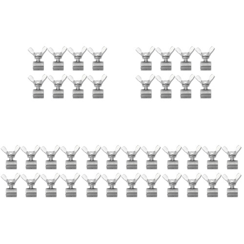 40Pcs Silver Wire Rope Cable Clips Adjustable Steel Clamps Fasteners