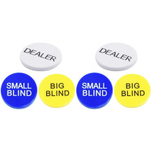 6Pcs Game Chips Durable Poker Tokens for Kids