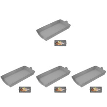 4Pcs Oven Silicone Pads Grey Heat Resistant Baking Trays for Cooking