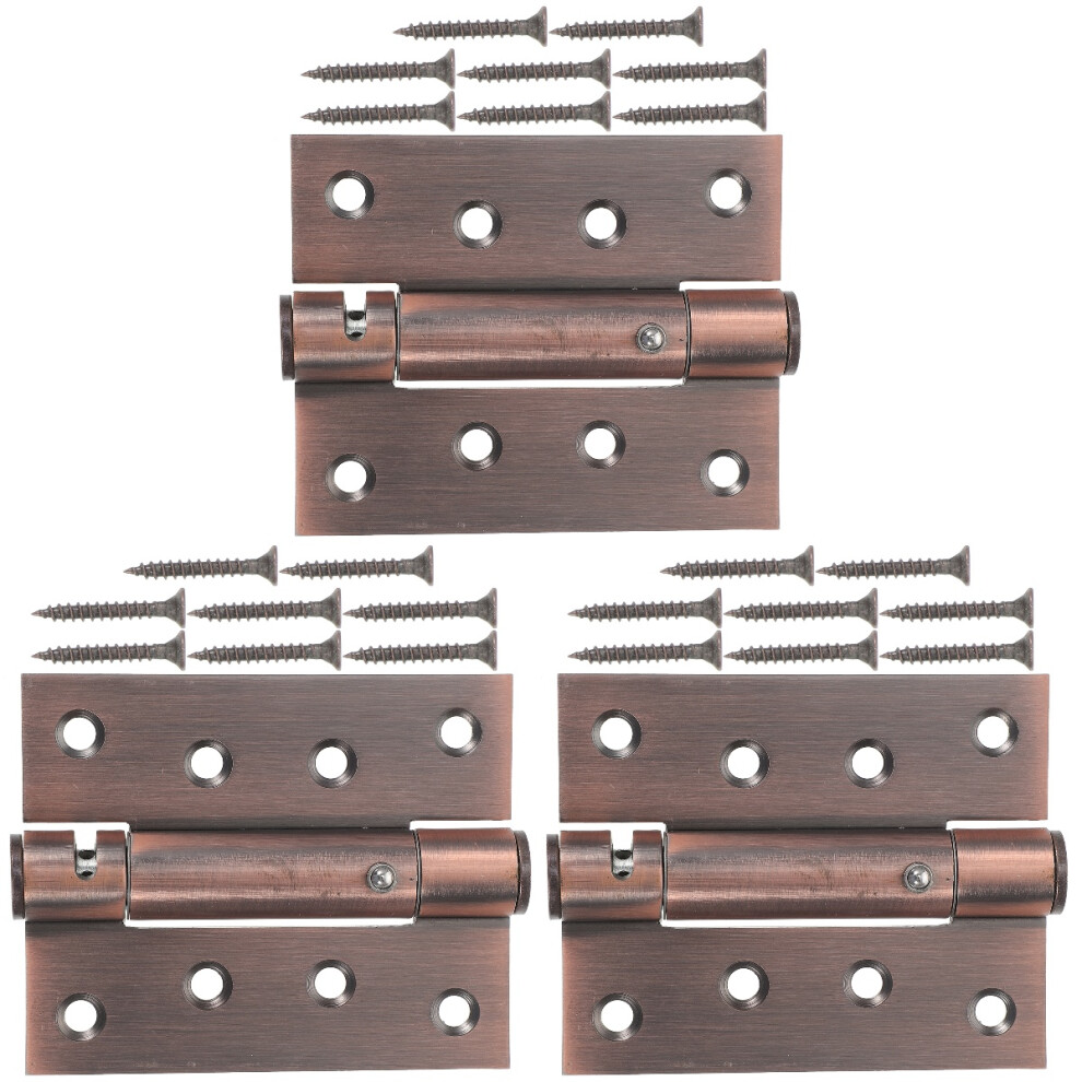 6Pcs Dark Brown Garage Door Hinges Self Closing Spring Loaded Design 3711780838147