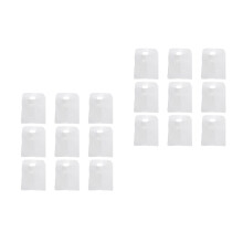 100Pcs Practical White Plastic Takeaway Pouches for Food Service