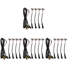 4Sets Easy-Install Black ABS Grille Lights for Truck Front Grill