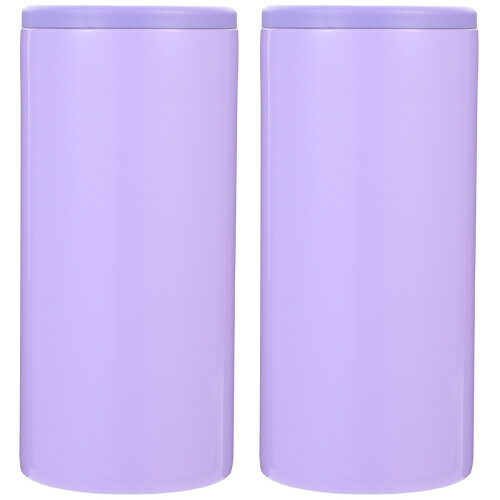 2Pièces Étui Bouteille Violet Acier Pour Portable 1