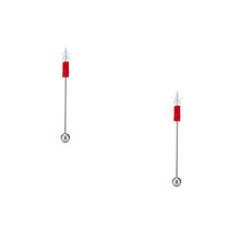 2Pcs Smooth Surface Stainless Steel Baton for Outdoor Band and Concert