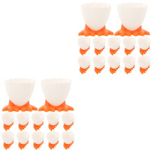 24Pcs Egg Storage Cups Stand White Egg Holders for Breakfast