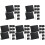 5Sets Black Mini Chalkboard Sign L-Shaped Table Display Message Boards 1