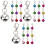 30Pcs Stylish Hanging Pet Collar Bells Assorted Color Cat Dog 1