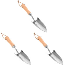 3Pcs Stainless Steel Gardening with Wood Handles for Planting