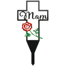 3Pcs Decorative Cross Cemetery Stake for Garden Outdoor Lawn Ornament