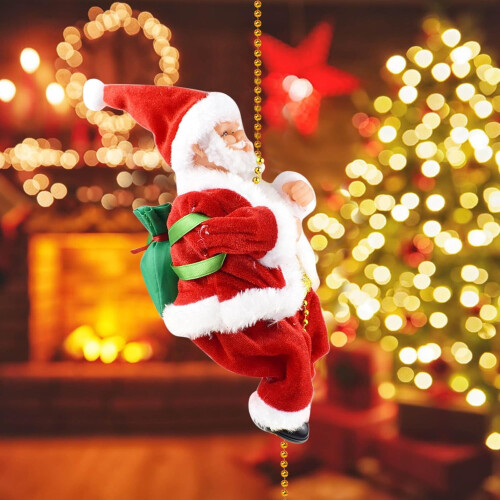 Décoration électrique de Père Noël grimpant, à piles 1