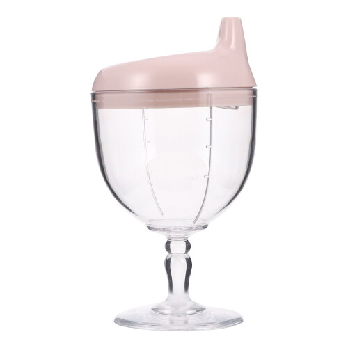 3Pcs Pink Goblet Cup Cup Natural Material Leak-Proof Design