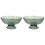 2Pcs Pet Material Green Fruit Plate Footed Draining Basket for Home 1
