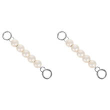 2Pcs White Decorative Purse Chain Bag Extender DIY Handbag Strap