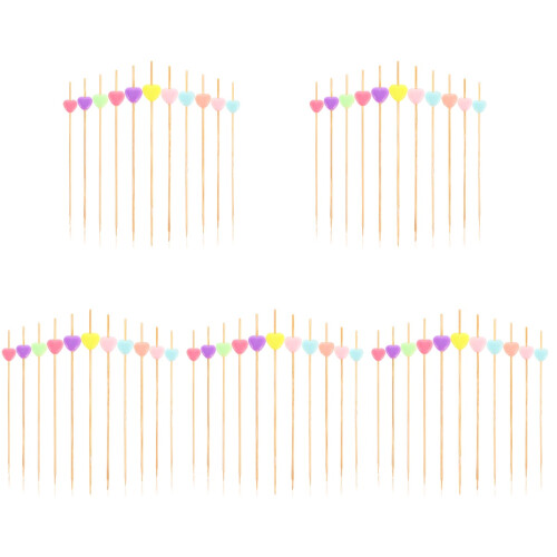 500Pcs Sturdy Bamboo Cocktail Picks with Creative Heads for Party Use
