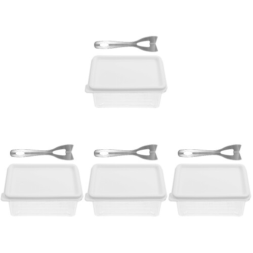 4Sets Dish with Lid and for Home Storage