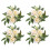 4 Pcs Artificial Rose Candle Ring Tea Light Holder 4