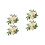 4 Pcs Artificial Rose Candle Ring Tea Light Holder 6