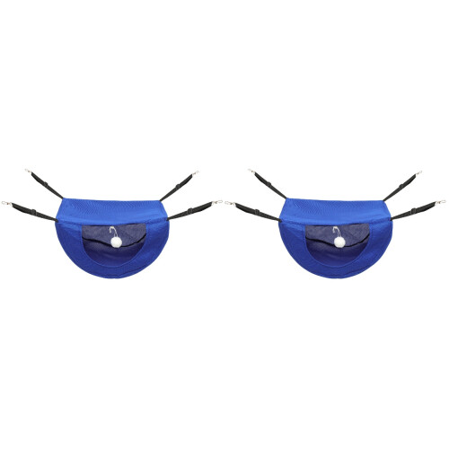 2Pcs Blue Comfortable Cat Hammock Small Pet Hanging Nest for Kitten