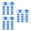 60Pcs Smooth Stitch Counters for Knitting Blue Plastic Crochet Markers 7