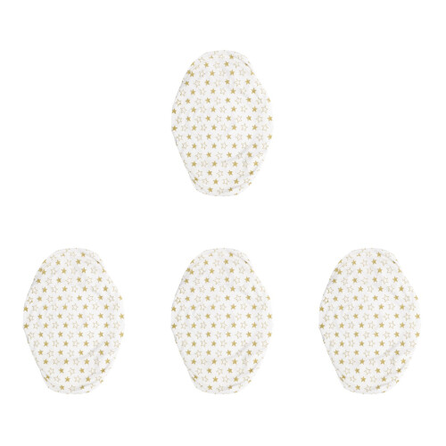 4Pcs Golden Mattress Sheets Elastic Fit Bedding for Sleeping