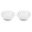 2Pcs White Household Bowls Microwaveable and Easy Clean 1