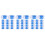 60Pcs Smooth Stitch Counters for Knitting Blue Plastic Crochet Markers 8