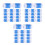 60Pcs Smooth Stitch Counters for Knitting Blue Plastic Crochet Markers 9
