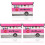 3Pcs Foldable Pink Sundries Storage Boxes with Lids for Outdoor Use 1