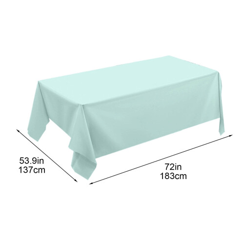 Disposable Plastic Tablecloth 72 x 54 in Blue 2