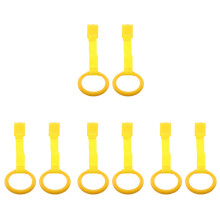 8Pcs Baby Pull Rings Yellow Plastic Nursery Cot Handles for Walking