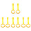 8Pcs Baby Pull Rings Yellow Plastic Nursery Cot Handles for Walking 1