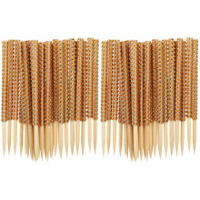 60Pcs Khaki Bamboo Glitter Lollipop Sticks for Cake and Candy Uses