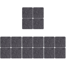 16Pcs Grey Felt Coasters Heat Resistant Cup Pads Table Protection Mats