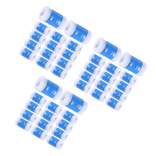 60Pcs Smooth Stitch Counters for Knitting Blue Plastic Crochet Markers