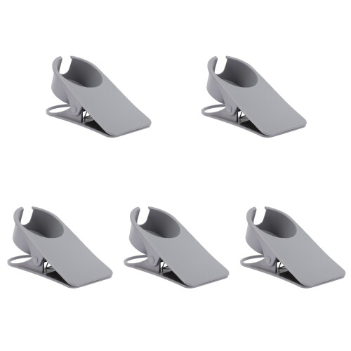 5Pcs Table Side Cup Clip Desk Edges Grey Holder for Home Use 1