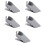 5Pcs Table Side Cup Clip Desk Edges Grey Holder for Home Use 7