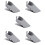 5Pcs Table Side Cup Clip Desk Edges Grey Holder for Home Use 8