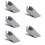 5Pcs Table Side Cup Clip Desk Edges Grey Holder for Home Use 10