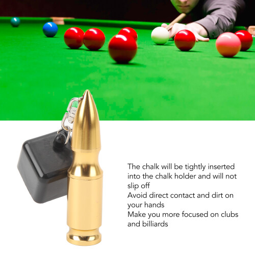 Billard 4-in-1 Billardqueue Kreidehalter & Tip-Picker Tragbar Gold/Schwarz 2