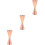 3Pièces Jigger Cocktail Inoxydable Rose, Double Tête Facile 4
