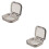 2Pcs Practical Grey Pills Case Compact Portable Pills Storage Box 5
