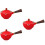 3Pcs Ceramic Tea Pot Red Long Handle Heating Kettle 7