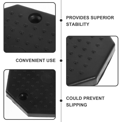 2Pcs Trolley Jack Pad Rubber Black Cushioning for Lifting Machine Accessories 1