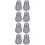 8 Pcs Earplugs Ear Beans Stethoscope Pvc 4