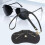Sunglasses Case with Organizer, Portable Snap Button with Wrist Strap Neck Strap Black 7